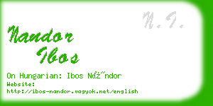 nandor ibos business card